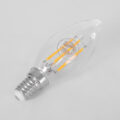 Λάμπα E14 C35 Κεράκι LED FILAMENT 4W 440 lm 320° AC 85-265V Edison Retro με Διάφανο Γυαλί Θερμό Λευκό 2700 K Dimmable