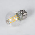 Λάμπα LED Long Filament E27 G45 Γλομπάκι 5W 500lm 360° AC 220-240V IP20 Φ4.5 x Υ7.5cm Θερμό Λευκό 2700K με Διάφανο Γυαλί - Dimmable - 3 Years Warranty