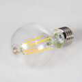 Λάμπα LED Long Filament E27 A60 Γλόμπος 8W 800lm 360° AC 220-240V IP20 Φ6 x Υ10.5cm Θερμό Λευκό 2700K με Διάφανο Γυαλί - Dimmable - 3 Years Warranty