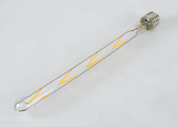 Λάμπα LED Long Filament E27 T30 Σωλήνας 8W 800lm 360° AC 220-240V IP20 Φ3 x Υ30cm Θερμό Λευκό 2700K με Διάφανο Γυαλί - Dimmable - 3 Years Warranty