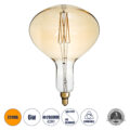 Λάμπα LED Zig Long Filament E27 R280 BUTTERNUT Γλόμπος 6W 420lm 360° AC 220-240V IP20 Φ28 x Υ41cm Ultra Θερμό Λευκό 2200K με Μελί Γυαλί - Dimmable - 3 Years Warranty