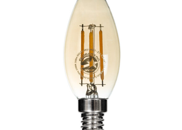 Λάμπα E14 C35 Κεράκι LED FILAMENT 4W 420 lm 320° AC 85-265V Edison Retro με Μελί Γυαλί Ultra Θερμό Λευκό 2200 K Dimmable