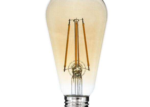 Λάμπα E27 ST64 Αχλάδι LED LONG FILAMENT 10W 1050 lm 320° AC 85-265V Edison Retro με Μελί Γυαλί Ultra Θερμό Λευκό 2200 K Dimmable