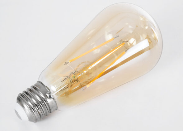 Λάμπα E27 ST64 Αχλάδι LED LONG FILAMENT 10W 1050 lm 320° AC 85-265V Edison Retro με Μελί Γυαλί Ultra Θερμό Λευκό 2200 K Dimmable