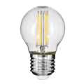 Λάμπα LED Long Filament E27 G45 Γλομπάκι 6W 660lm 360° AC 220-240V IP20 Φ4.5 x Υ7.5cm Φυσικό Λευκό 4000K με Διάφανο Γυαλί - Dimmable - 3 Years Warranty