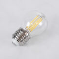 Λάμπα LED Long Filament E27 G45 Γλομπάκι 6W 660lm 360° AC 220-240V IP20 Φ4.5 x Υ7.5cm Φυσικό Λευκό 4000K με Διάφανο Γυαλί - Dimmable - 3 Years Warranty