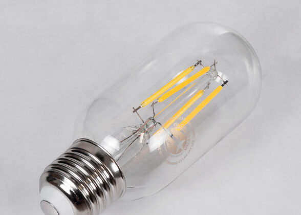 Λάμπα LED Long Filament E27 T45 Σωλήνας 4W 440lm 360° AC 220-240V IP20 Φ4.5 x Υ11cm Φυσικό Λευκό 4000K με Διάφανο Γυαλί - Dimmable - 3 Years Warranty