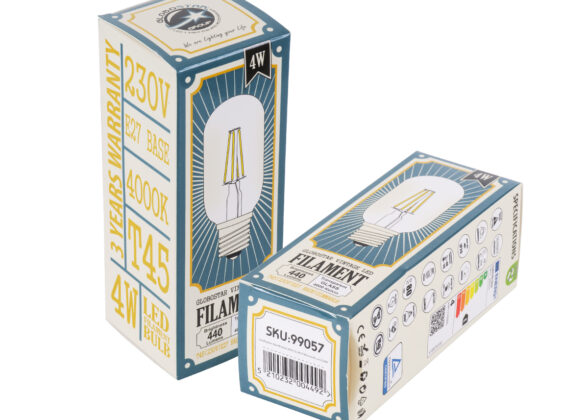 Λάμπα LED Long Filament E27 T45 Σωλήνας 4W 440lm 360° AC 220-240V IP20 Φ4.5 x Υ11cm Φυσικό Λευκό 4000K με Διάφανο Γυαλί - Dimmable - 3 Years Warranty