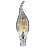 Λάμπα E14 C35T Κεράκι LED FILAMENT 4W 400 lm 320° AC 85-265V Φλόγα Flame Edison Retro με Φιμέ Γυαλί Θερμό Λευκό 2700 K Dimmable