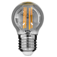 Λάμπα E27 G45 Γλομπάκι LED FILAMENT 4W 400 lm 320° AC 85-265V Edison Retro με Φιμέ Γυαλί Θερμό Λευκό 2700 K Dimmable