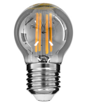 Λάμπα E27 G45 Γλομπάκι LED FILAMENT 4W 400 lm 320° AC 85-265V Edison Retro με Φιμέ Γυαλί Θερμό Λευκό 2700 K Dimmable