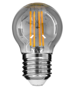 Λάμπα E27 G45 Γλομπάκι LED LONG FILAMENT 6W 600 lm 320° AC 85-265V Edison Retro με Φιμέ Γυαλί Θερμό Λευκό 2700 K Dimmable