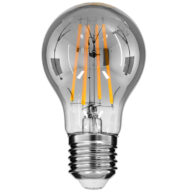 Λάμπα E27 A60 Γλόμπος LED LONG FILAMENT 8W 800 lm 320° AC 85-265V Edison Retro με Φιμέ Γυαλί Θερμό Λευκό 2700 K Dimmable