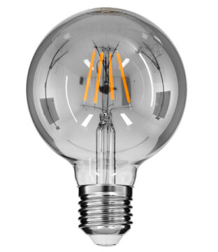 Λάμπα E27 G95 Γλόμπος LED FILAMENT 4W 400 lm 320° AC 85-265V Edison Retro με Φιμέ Γυαλί Θερμό Λευκό 2700 K Dimmable