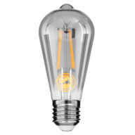 Λάμπα E27 ST64 Αχλάδι LED LONG FILAMENT 8W 800 lm 320° AC 85-265V Edison Retro με Φιμέ Γυαλί Θερμό Λευκό 2700 K Dimmable