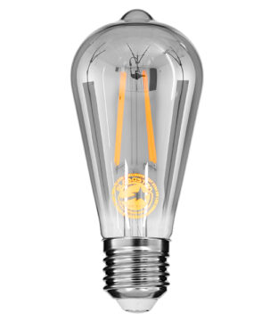 Λάμπα E27 ST64 Αχλάδι LED LONG FILAMENT 8W 800 lm 320° AC 85-265V Edison Retro με Φιμέ Γυαλί Θερμό Λευκό 2700 K Dimmable