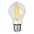 Λάμπα LED Long Filament E27 A60 Γλόμπος 4W 840lm 360° AC 220-240V IP20 Φ6 x Υ11cm Θερμό Λευκό 2700K με Διάφανο Γυαλί - Pro Series 210lm/W - A Ενεργειακή Κλάση - 3 Χρόνια Εγγύηση