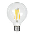 Λάμπα LED Long Filament E27 G95 Γλόμπος 4W 840lm 360° AC 220-240V IP20 Φ9.5 x Υ13.8cm Θερμό Λευκό 2700K με Διάφανο Γυαλί - Pro Series 210lm/W - A Ενεργειακή Κλάση - 3 Χρόνια Εγγύηση