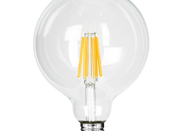 Λάμπα LED Long Filament E27 G125 Γλόμπος 7W 1470lm 360° AC 220-240V IP20 Φ12.5 x Υ13.8cm Θερμό Λευκό 2700K με Διάφανο Γυαλί - Pro Series 210lm/W - A Ενεργειακή Κλάση - 3 Χρόνια Εγγύηση