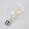 Λάμπα LED Long Filament E27 G95 Γλόμπος 4W 840lm 360° AC 220-240V IP20 Φ9.5 x Υ13.8cm Φυσικό Λευκό 4000K με Διάφανο Γυαλί - Pro Series 210lm/W - A Ενεργειακή Κλάση - 3 Χρόνια Εγγύηση