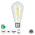 Λάμπα LED Long Filament E27 ST64 Αχλάδι 4W 840lm 360° AC 220-240V IP20 Φ6.4 x Υ14.5cm Φυσικό Λευκό 4000K με Διάφανο Γυαλί - Pro Series 210lm/W - A Ενεργειακή Κλάση - 3 Χρόνια Εγγύηση