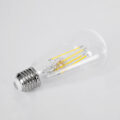 Λάμπα LED Long Filament E27 ST64 Αχλάδι 4W 840lm 360° AC 220-240V IP20 Φ6.4 x Υ14.5cm Φυσικό Λευκό 4000K με Διάφανο Γυαλί - Pro Series 210lm/W - A Ενεργειακή Κλάση - 3 Χρόνια Εγγύηση