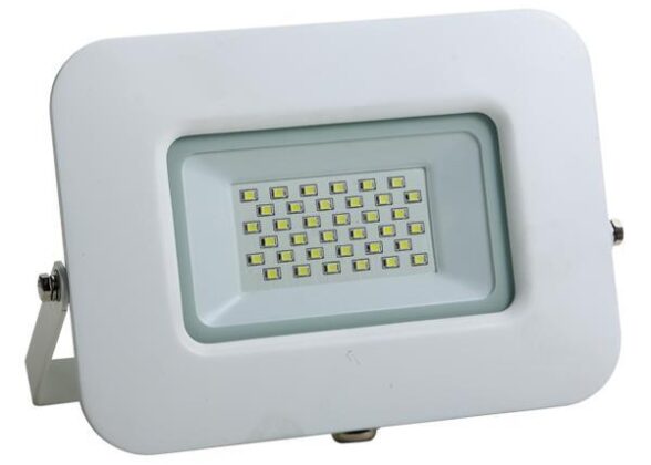 ΠΡΟΒΟΛΕΑΣ LED 30W SMD ΒΑΣΗ 360° ΛΕΥΚΟΣ IP65 3000K PLUS