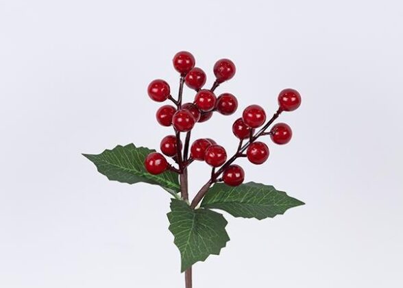 ΠΙΚΑΚΙ ΜΕ ΚΟΚΚΙΝΑ BERRIES ΚΑΙ ΠΡΑΣΙΝΑ ΦΥΛΛΑ, 20cm