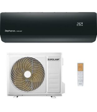 ΚΛΙΜΑΤΙΣΤΙΚΟ 9000BTU ΜΑΥΡΟ WIFI DC INVERTER R32 XA82 ΓΥΑΛΙΝΟ PANEL, 4IN1 FILTER, iFEEL, GOLDEN FINS, 3D AIR, A+++/A++ Zephyrus