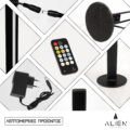 ALIEN-DIVA-BLACK-50-10 ALIEN Design DIVA Μοντέρνο Minimal Nordic Μεταλλικό Φωτιστικό Επιτραπέζιο - Πορτατίφ - Λαμπατέρ Μαύρο LED 10W 1500lm με Ασύρματο Χειριστήριο RF & Dimmer IP20 CCT Θερμό 2700 K έως Ψυχρό 6000K Μ3 x Π1.6 x Υ50cm