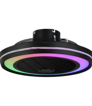 ΑΝΕΜΙΣΤΗΡΑΣ ΠΛΑΦΟΝΙΕΡΑ ΟΡΟΦΗΣ ΜΑΥΡΟΣ RGB Φ51 DC 20W