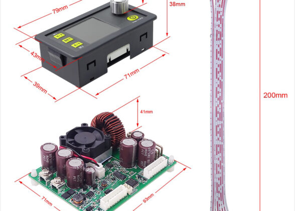 USB-BT Ψηφιακό Δοκιμαστικό Εργαλείο Ηλεκτρονικού/Τεχνικού Τμήματος Ρυθμιζόμενης Τάσης & Ampere - Βολτόμετρο/Αμπερόμετρο/Βατόμετρο Μετατροπέας με LCD Οθόνη Max Output 0-20A/DC 0-50V/0-1000W με Micro USB & Βluetooth APP