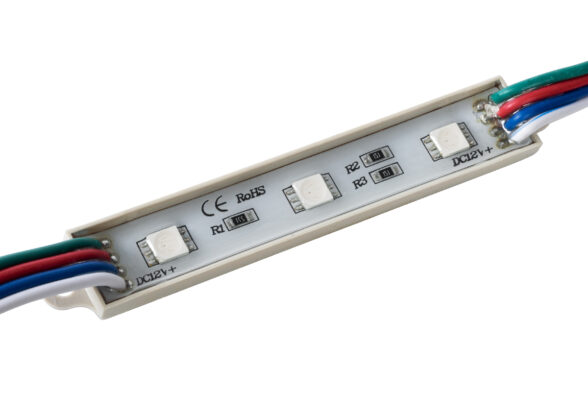 20 Τεμάχια x LED Modules 3 x SMD 5050 0.8W 50lm DC 12V - Αδιάβροχο IP66 - RGB - 2 Χρόνια Εγγύηση