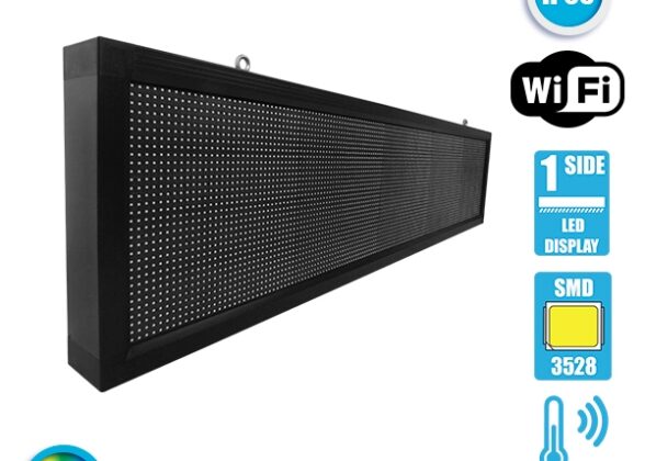 Κυλιόμενη Ψηφιακή Επιγραφή P10 LED SMD AC 220-240V με Wi-Fi - Αδιάβροχή IP54 - Μονής Όψης - Μ168 x Π9 x Υ40cm RGBW