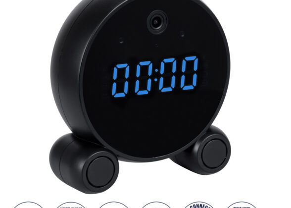 Rechargeable Table Camera 2MP WiFi HD 1080P 120° 5000mAh Two Way Audio Motion Detection & Digital Clock - Επαναφορτιζόμενη Επιτραπέζια Κάμερα 2MP WiFi HD 1080P 120° 5000mAh Διπλή Κατέυθυνση Ομιλίας Ανιχνευτή Κίνησης Ψηφιακό Ρολόι - Μαύρο