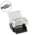 Αδιάβροχος Ταχυσύνδεσμος Ένωσης IP65 - Strip To Cable Connector για Ένωση 1 x RGB Αδιάβροχης Ταινίας LED Πλάτους 10mm με 1 x Καλώδιο Τροφοδοσίας