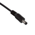 Καλώδιο Τροφοδοσίας DC 2 Μέτρων από Jack Male 2.1x5.5mm σε 2 x 0.3mm Ατερμάτιστο Καλώδιο Μ200 x Π1.1cm Μαύρο