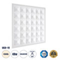 Χωνευτό LED Panel 60x60cm 48W 7200lm 120° CRI≥86Ra UGR<19 Anti-Glare Shield Diffuser AC 220-240V IP44 Μ60 x Π60 x Υ3.3cm - Φυσικό Λευκό 4500K - Bridgelux High Lumen Chips - TÜV Certified Driver - 5 Years Warranty