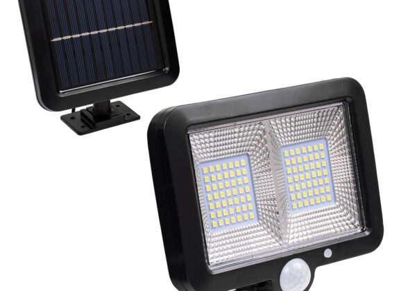 Αυτόνομος Ηλιακός Προβολέας LED SMD 10W 260lm με Ενσωματωμένη Μπαταρία 1200mAh - Φωτοβολταϊκό Πάνελ με Αισθητήρα Ημέρας-Νύχτας - PIR Αισθητήρα Κίνησης Αδιάβροχο IP65 Ψυχρό Λευκό 6000K