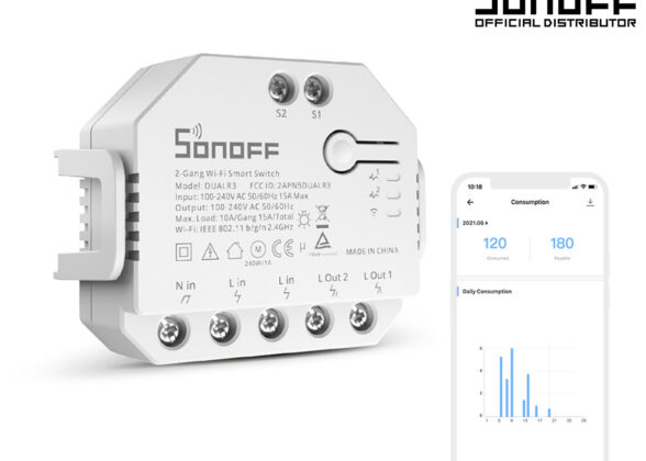 SONOFF DUALR3 Lite - Wi-Fi Smart Dual Relay Two Way Power Metering - Smart Switch