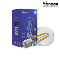 SONOFF B02-F-A60-R2 – Wi-Fi Smart LED Filament Bulb E27 A60 7W 806lm AC 220-240V CCT Change from 2200K to 6500K Dimmable