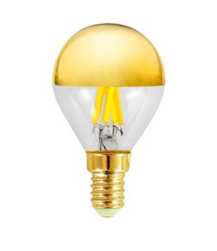 ΛΑΜΠΑ LED ΣΦΑΙΡΙΚΗ CROSSED FILAMENT 6.5W E14 2700K 220-240V DIMMABLE ΑΝΤΕΣΤΡΑΜΕΝΟΥ ΚΑΘΡΕΠΤΗ GOLD