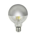 ΛΑΜΠΑ LED ΓΛΟΜΠΟΣ G95 CROSSED FILAMENT 8W E27 3000K 220-240V DIMMABLE ΑΝΤΕΣΤΡΑΜΕΝΟΥ ΚΑΘΡΕΠΤΗ ΑΣΗΜΙ